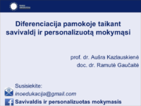 Seminaras „Diferenciacija pamokoje taikant savivaldį ir personalizuotą mokymąsi”