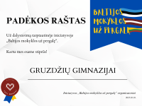 „Baltijos mokyklos už pergalę!“