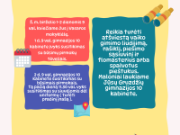 Būsimų pirmokėlių ir jų tėvelių dėmesiui!