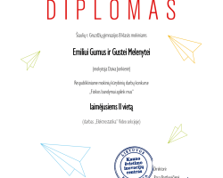 I-oji vieta respublikiniame fizikos konkurse